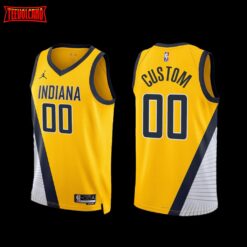 Indiana Pacers Custom 2022-23 Statement Edition Jersey Yellow