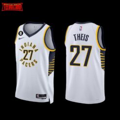 Indiana Pacers Daniel Theis 2022-23 Association Edition Jersey White