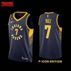 Indiana Pacers George Hill 2022-23 Icon Edition Jersey Navy