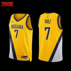 Indiana Pacers George Hill 2022-23 Statement Edition Jersey Yellow