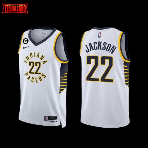 Indiana Pacers Isaiah Jackson 2022-23 Association Edition Jersey White