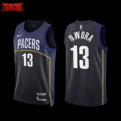 Indiana Pacers Jordan Nwora 2022-23 City Edition Jersey Black