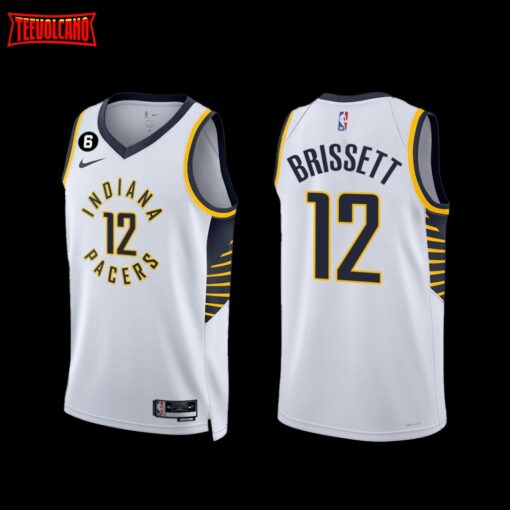 Indiana Pacers Oshae Brissett 2022-23 Association Edition Jersey White