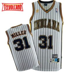 Indiana Pacers Reggie Miller White Throwback Jersey