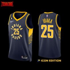 Indiana Pacers Serge Ibaka 2022-23 Icon Edition Jersey Navy