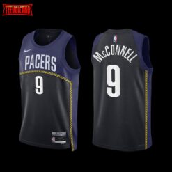 Indiana Pacers T.J. McConnell 2022-23 City Edition Jersey Black Navy