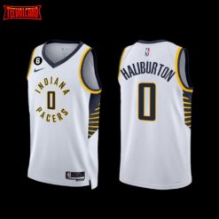 Indiana Pacers Tyrese Haliburton 2022-23 Association Edition Jersey White