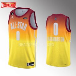 Indiana Pacers Tyrese Haliburton 2023 NBA All-Star Orange Jersey