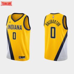 Indiana Pacers Tyrese Haliburton Gold Statement Jersey