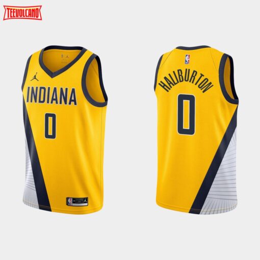 Indiana Pacers Tyrese Haliburton Gold Statement Jersey