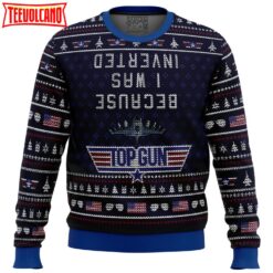 Inverted Top Gun Ugly Christmas Sweater