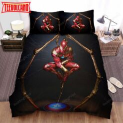 Iron Spider On Captain America Shield Bed Sheets Duvet Cover Bedding Sets