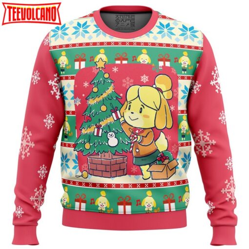 Isabelle Animal Crossing Ugly Christmas Sweater