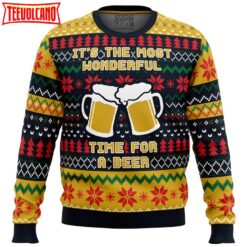 It’s The Most Wonderful Time For A Beer Parody Ugly Christmas Sweater