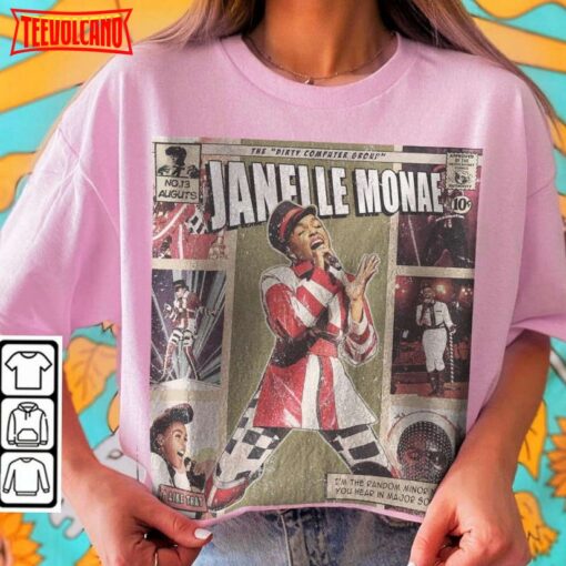 Janelle Monae Merch Book Art Dirty Computer Album World Tour T Shirt