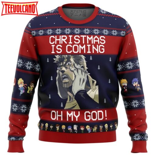 Jojo’s Bizarre Adventure Joseph Joestar Oh My God Ugly Christmas Sweater