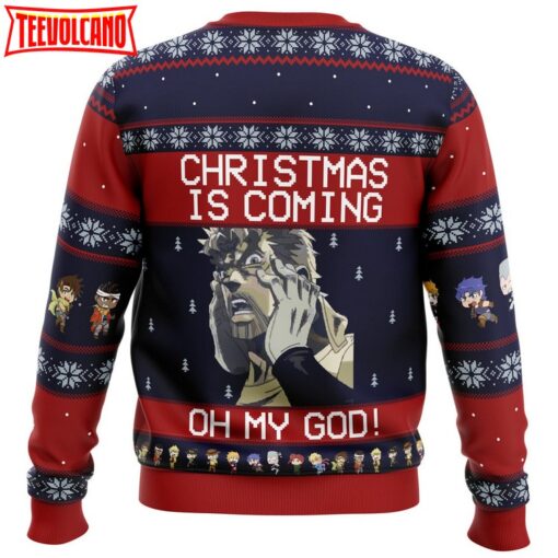 Jojo’s Bizarre Adventure Joseph Joestar Oh My God Ugly Christmas Sweater