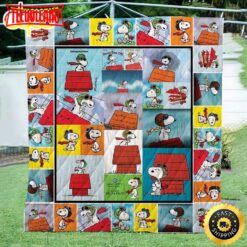 Lalasea Snoopy 02 3D Customized Quilt The Peanuts Movie Snoopy Dog Blanket