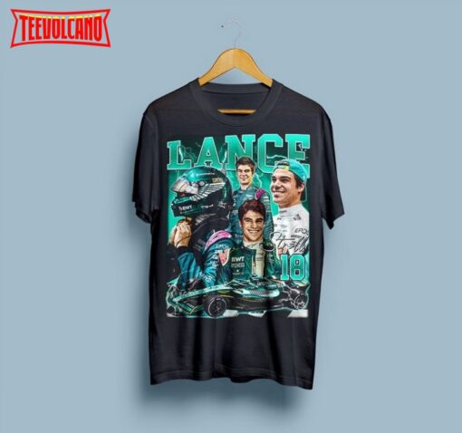 Lance Stroll T Shirt, Aston Martin F1 Team 90s Vintage Bootleg T Shirt