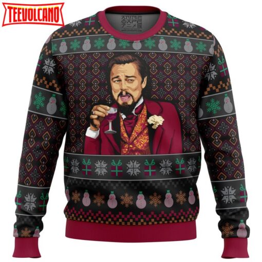 Laughing Leo DiCaprio Meme Ugly Christmas Sweater