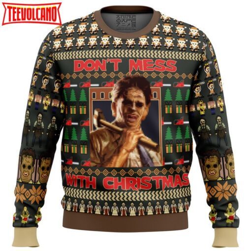 Leatherface Texas Chainsaw Massacre Ugly Christmas Sweater