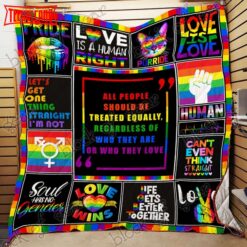 Lgbt Life Gets Better Together 3D Quilt Blanket