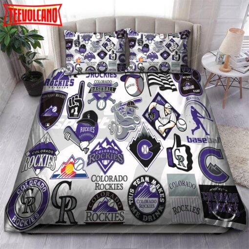 Logo Colorado Rockies MLB 92 Bedding Sets