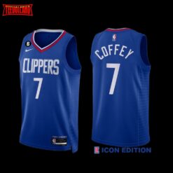 Los Angeles Clippers Amir Coffey 2022-23 Icon Edition NO.6 Patch Jersey Royal