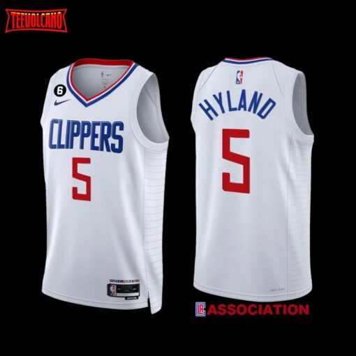 Los Angeles Clippers Bones Hyland 2022-23 White Association Edition Jersey