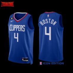 Los Angeles Clippers Brandon Boston Jr. 2022-23 Icon Edition NO.6 Patch Jersey Royal