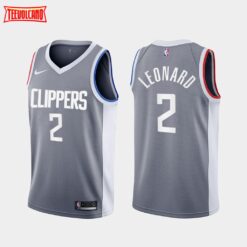 Los Angeles Clippers Kawhi Leonard 2021 Earned Gray Jersey