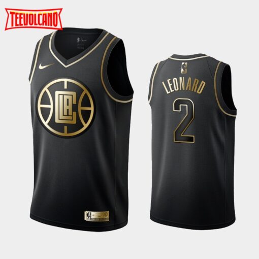 Los Angeles Clippers Kawhi Leonard Black Golden Jersey