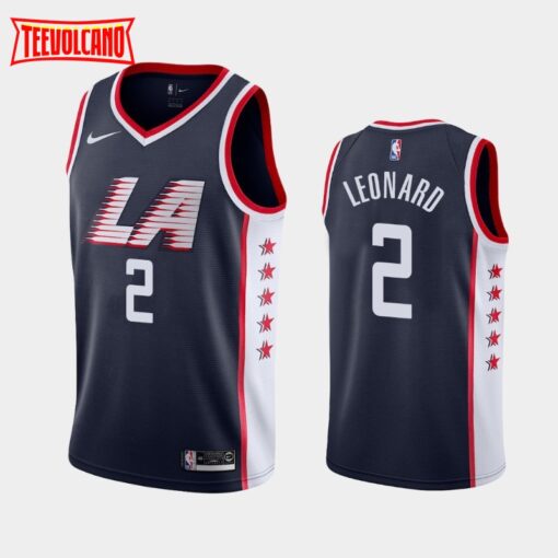 Los Angeles Clippers Kawhi Leonard Navy City Edition Jersey