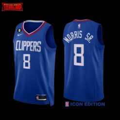 Los Angeles Clippers Marcus Morris Sr. 2022-23 Icon Edition NO.6 Patch Jersey Royal