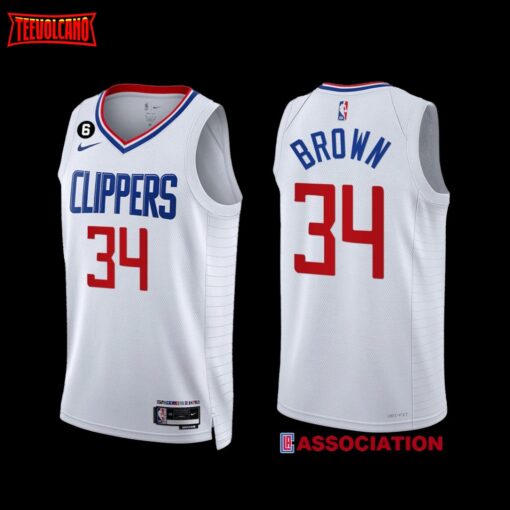 Los Angeles Clippers Moses Brown 2022-23 Association Edition Jersey White