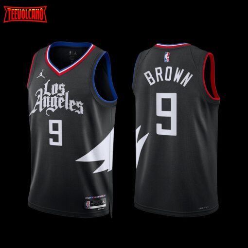 Los Angeles Clippers Moses Brown 2022-23 Statement Edition Jersey Black