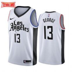 Los Angeles Clippers Paul George 2020 White City Edition Jersey