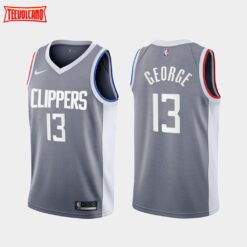 Los Angeles Clippers Paul George 2021 Earned Gray Jersey