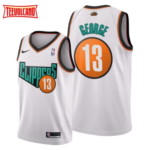 Los Angeles Clippers Paul George White 1993 Throwback Jersey