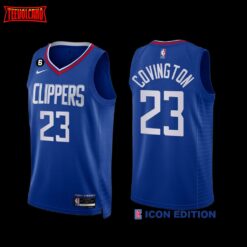 Los Angeles Clippers Robert Covington 2022-23 Icon Edition NO.6 Patch Jersey Royal