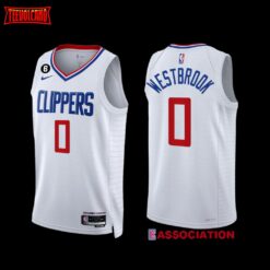 Los Angeles Clippers Russell Westbrook 2022-23 White Association Edition Jersey