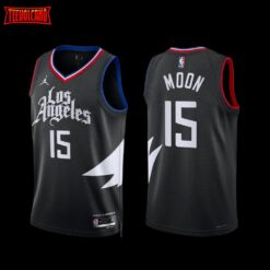 Los Angeles Clippers Xavier Moon 2022-23 Statement Edition Jersey Black