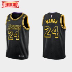 Los Angeles Lakers 24 Kobe Bryant Black City Edition Jersey