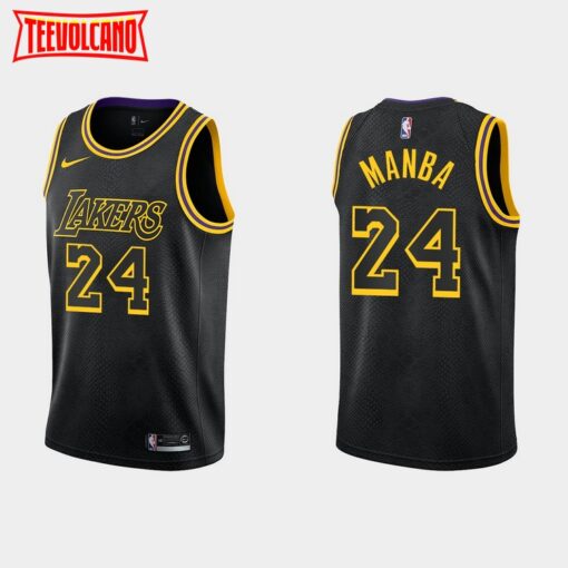 Los Angeles Lakers 24 Kobe Bryant Black City Edition Jersey