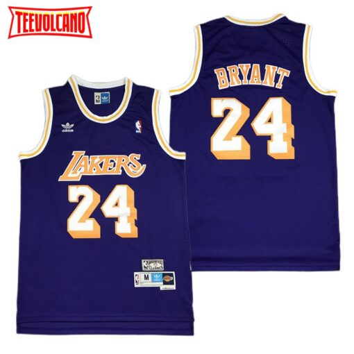 Los Angeles Lakers 24 Kobe Bryant Purple Throwback Jersey