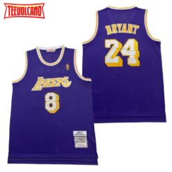 Los Angeles Lakers 8 24 Kobe Bryant Purple 1996-97 Throwback Jersey