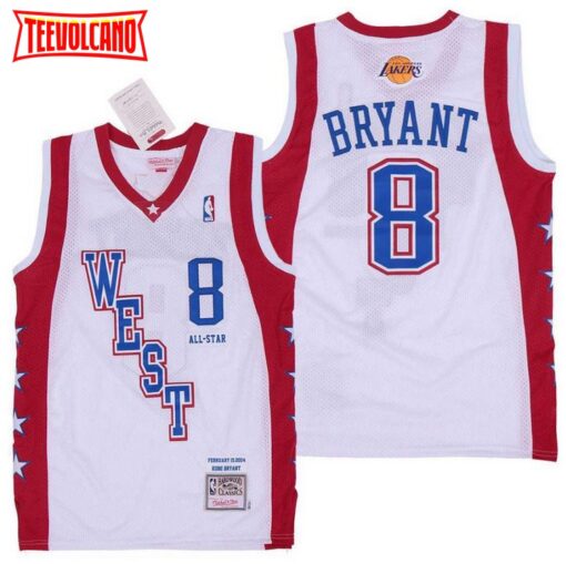 Los Angeles Lakers 8 Kobe Bryant 2004 All Star White Throwback Jersey