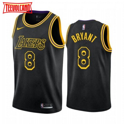 Los Angeles Lakers 8 Kobe Bryant Black City Edition Jersey