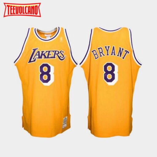 Los Angeles Lakers 8 Kobe Bryant Gold Throwback Jersey