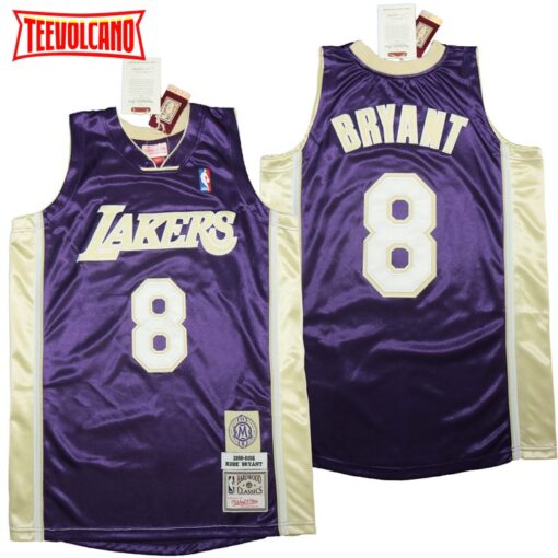 Los Angeles Lakers 8 Kobe Bryant Hall of Fame Purple Throwback Jersey